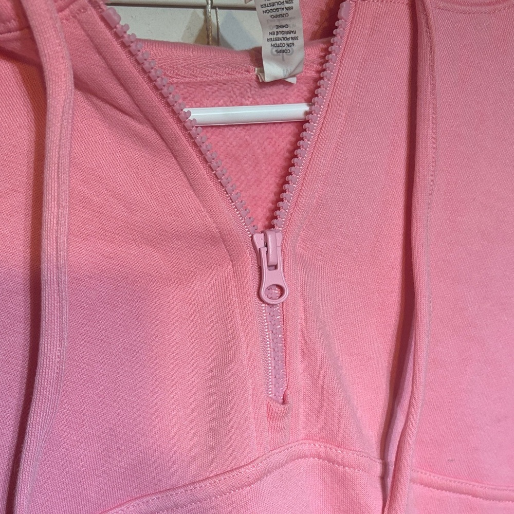 ALO Yoga Pink Cropped Hoodie - Picture 2 of 6